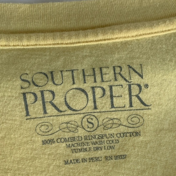 Southern Proper‎ Since 2005 yellow graphic men’s t-shirt for golf fanatic, small - Picture 5 of 9